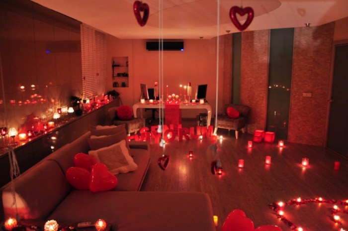 How to decorate valentine day room